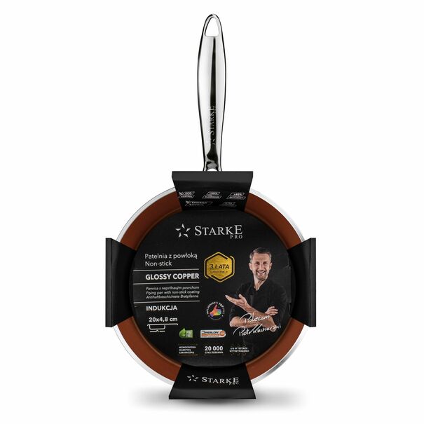 Patelnia non-stick Starke Pro Glossy Copper 20 cm indukcja