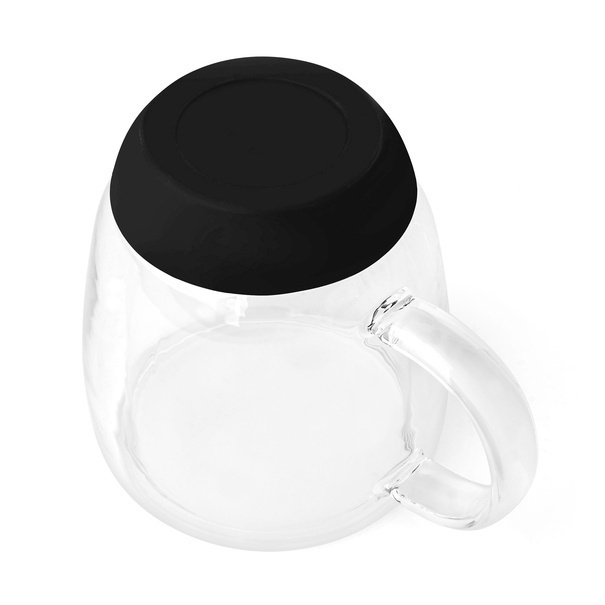 Szklanki termiczne do kawy z silikonowym dnem Konighoffer Garet 330 ml 6 szt. czarne