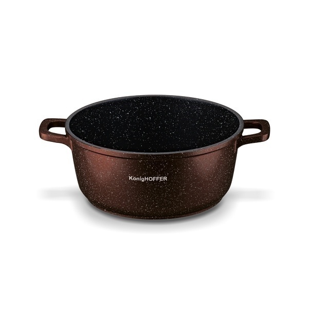 Zestaw garnk&oacute;w Konighoffer Pollo Brown 8 element&oacute;w 2 nakładki i 2 podkładki