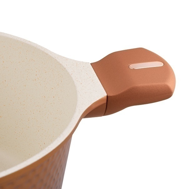 Zestaw garnk&oacute;w na indukcję Starke Pro Texture Copper 10 element&oacute;w