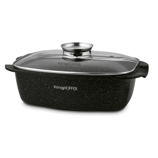 Brytfanna aluminiowa z aromatyzerem Konighoffer Pollo 5,5 l prostokątna