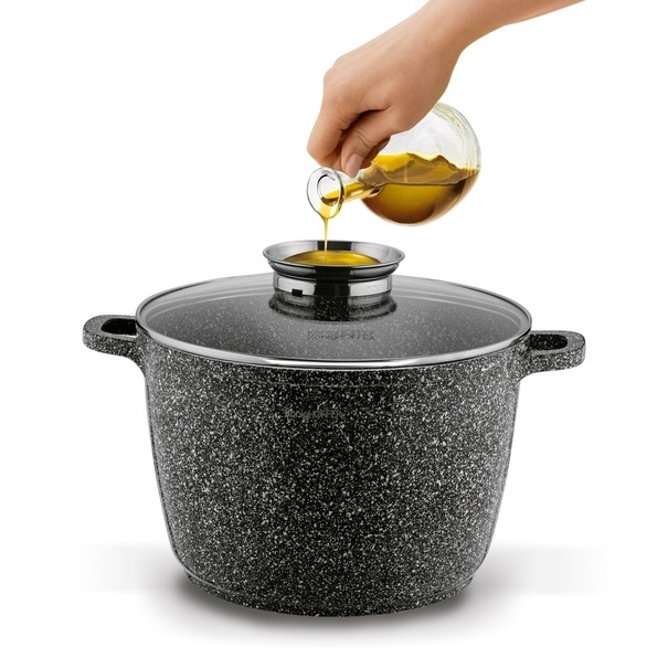Garnek ceramiczny wysoki Konighoffer Kingstone 6,5 l okrągły z aromatyzerem