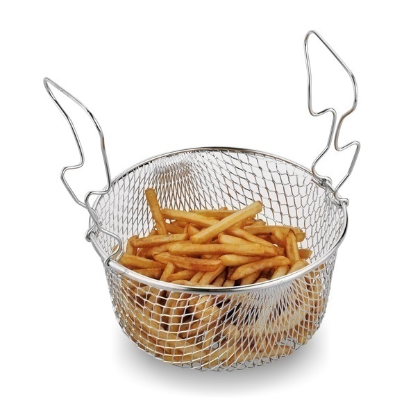 Garnek emaliowany do frytek z sitkiem i pokrywką Tadar 3,2 l