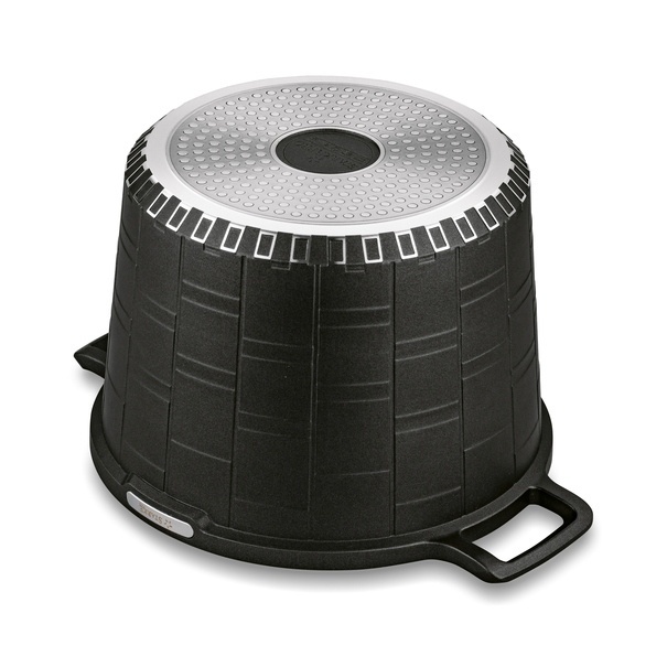 Garnek wysoki na indukcję z powłoką marmurową i pokrywką Starke Pro Crows Marble 6,5 l