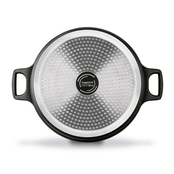 Patelnia aluminiowa na indukcję kr&oacute;tkie uchwyty Konighoffer Vitello 28 cm