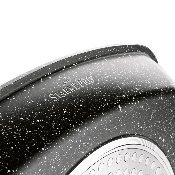 Patelnia grillowa non-stick Starke Pro Chelsea 28 cm kwadratowa z przekładką filcową