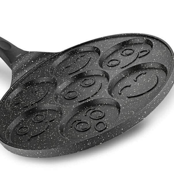 Patelnia marmurowa do pancakes i plack&oacute;w Tadar Marble Buźki 26 cm indukcja