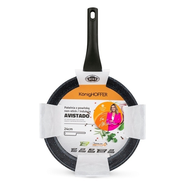 Patelnia na indukcję marmurowa Konighoffer Avistado 24 cm