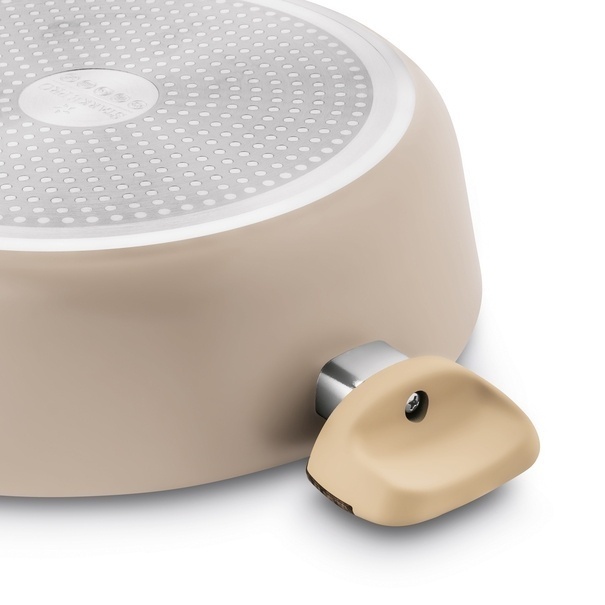 Patelnia na indukcję non stick kr&oacute;tkie uchwyty z pokrywką Starke Pro Light Coffee 28 cm