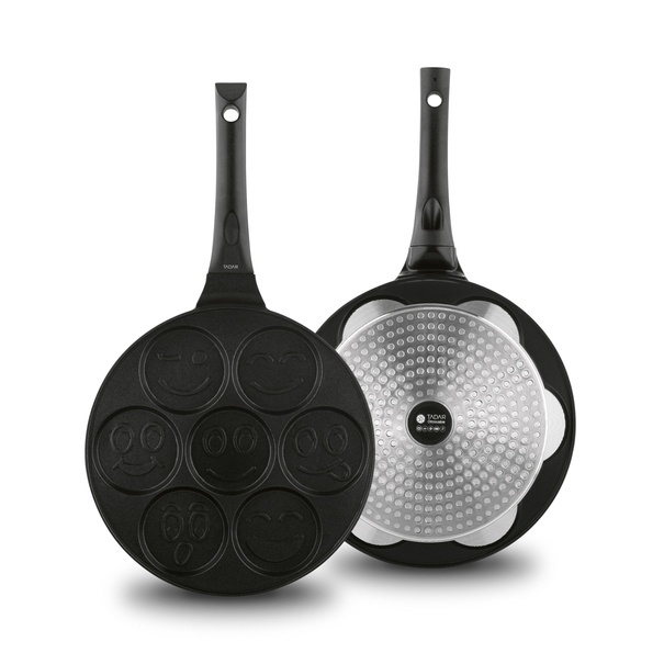 Patelnia non-stick do pancakes i plack&oacute;w Tadar Emotki 26,5 cm indukcja