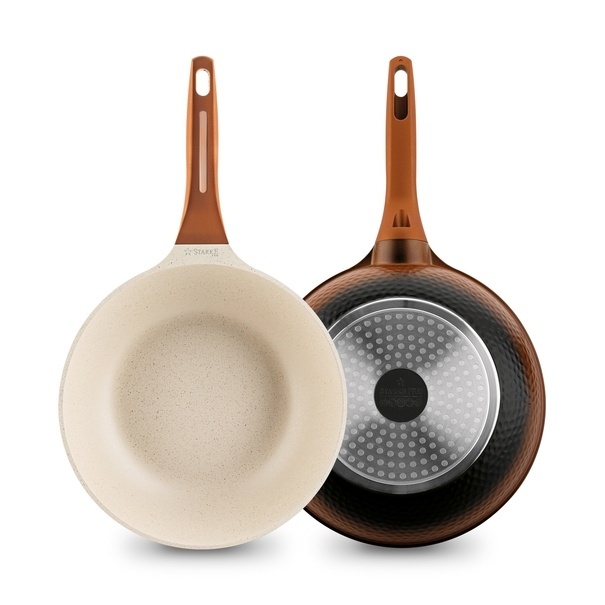 Patelnia WOK na indukcję Starke Pro Texture Copper 28 x 8 cm