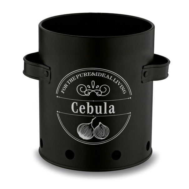 Zestaw 3 metalowych pojemnik&oacute;w kuchennych Tadar Ziemniaki Cebula Czosnek