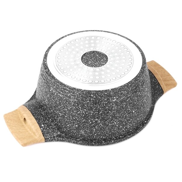 Zestaw garnk&oacute;w i patelni granitowych Starke Pro Ashen Granite 9 element&oacute;w i 5 miarek