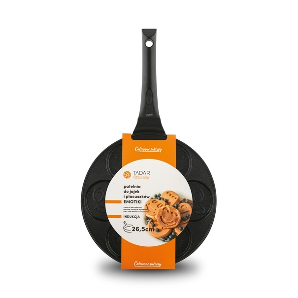 Patelnia non-stick do pancakes i plack&oacute;w Tadar Emotki 26,5 cm indukcja
