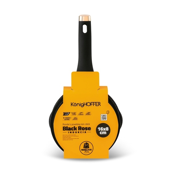 Rondel na indukcję z pokrywką Konighoffer Black Rose 1,3 l