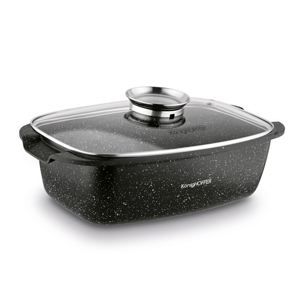 Brytfanna aluminiowa z powłoką ceramiczną i aromatyzerem Konighoffer Kingstone 5,5 l