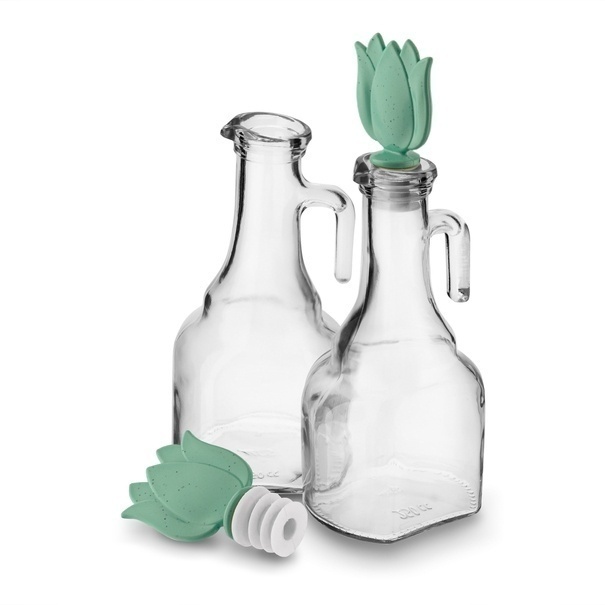 Butelki na oliwę szklane Sarina 250 ml 2 sztuki mix kolor&oacute;w