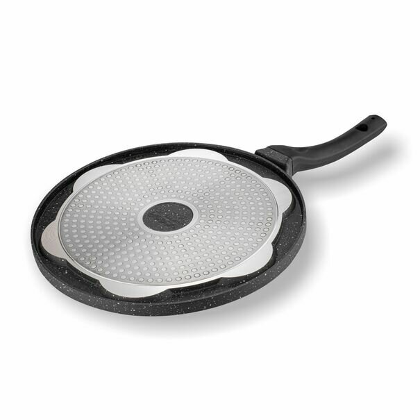 Patelnia marmurowa do pancakes i plack&oacute;w Tadar Marble Buźki 26 cm indukcja
