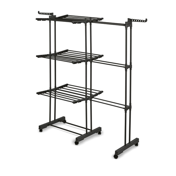 Suszarka na pranie pionowa Konighoffer Ultra 135 x 66 x 173 cm czarna