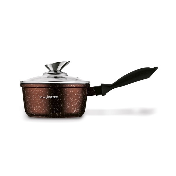 Zestaw garnk&oacute;w Konighoffer Pollo Brown 8 element&oacute;w 2 nakładki i 2 podkładki