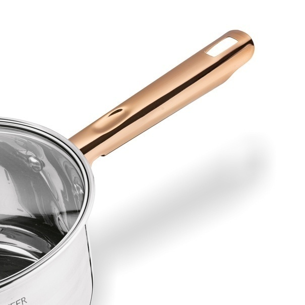 Zestaw garnk&oacute;w na indukcję Konighoffer Bari Rose Gold 12 element&oacute;w