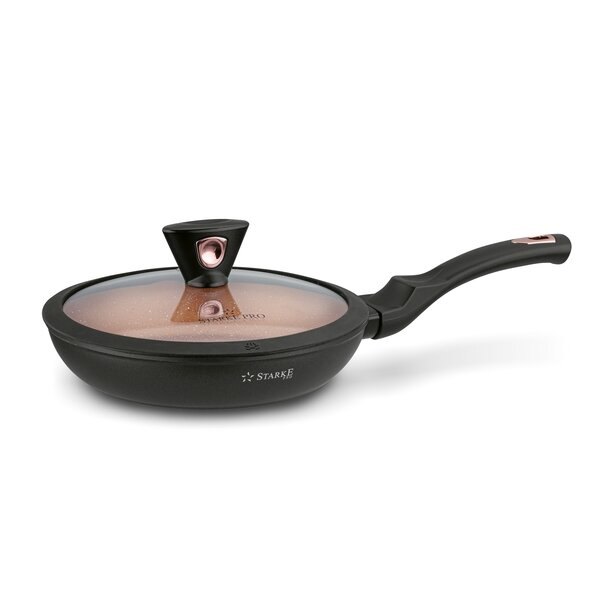 Zestaw garnk&oacute;w na indukcję z powłoką marmurową Starke Pro Dark Copper 10 element&oacute;w