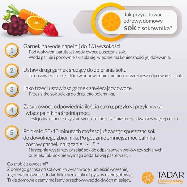 Zestaw sokownik Konighoffer 5 l + szklanki Tadar Correa 210 ml 6 szt.