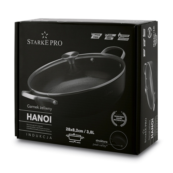 Garnek żeliwny emaliowany z pokrywką Starke Pro Hanoi 3,8 l