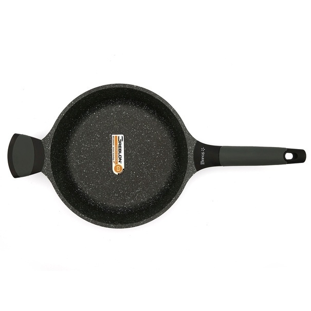 Patelnia na indukcję marmurowa z pokrywką Starke Pro Viridi 24 cm głęboka