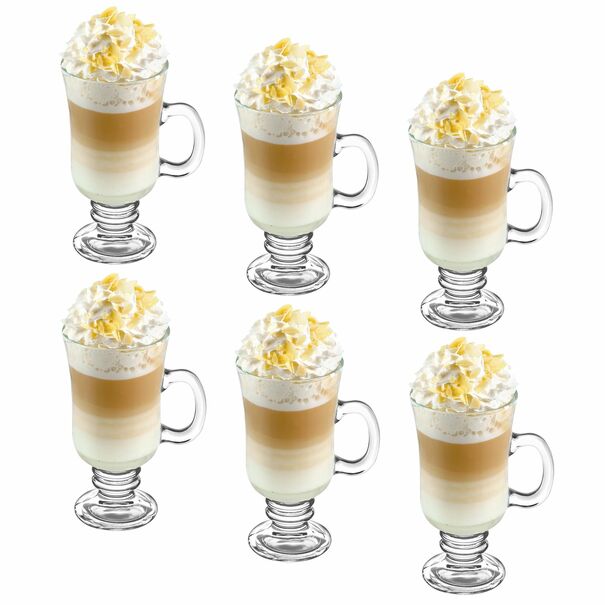 Zestaw 6 szklanek Tadar Irish 240 ml i 6 łyżeczek koktajlowych