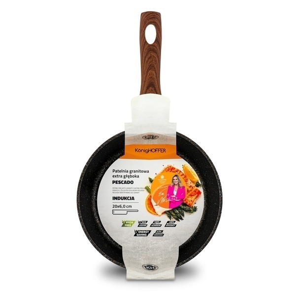 Patelnia granitowa głęboka KonigHOFFER Pescado 20 cm