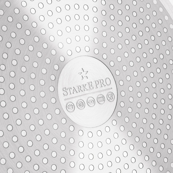 Patelnia indukcyjna kr&oacute;tkie uchwyty z pokrywką Starke Pro Coretto 28 cm