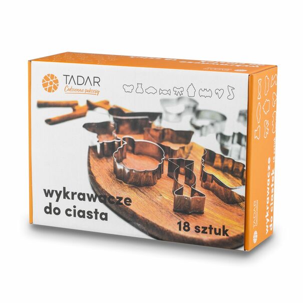 Wykrawacze foremki do ciastek Tadar 18 sztuk 9 r&oacute;żnych kształt&oacute;w