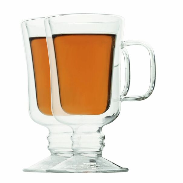 Zestaw 6 szklanek termicznych Tadar Sublime Irish 200 ml i 8 szklanych słomek