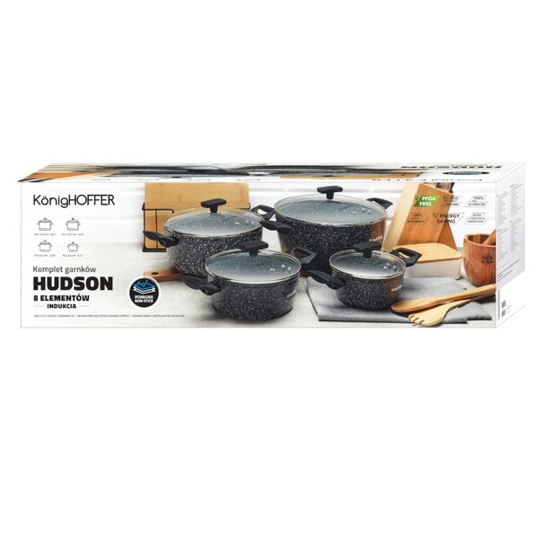 Zestaw garnk&oacute;w Konighoffer Hudson 8 element&oacute;w