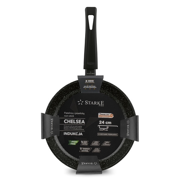 Patelnia non-stick Starke Pro Chelsea 24 cm i podkładka