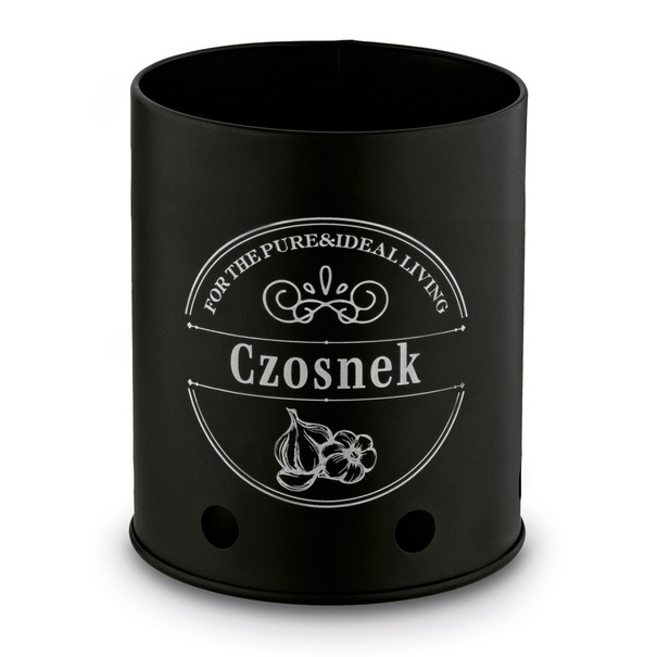 Zestaw 3 metalowych pojemnik&oacute;w kuchennych Tadar Ziemniaki Cebula Czosnek