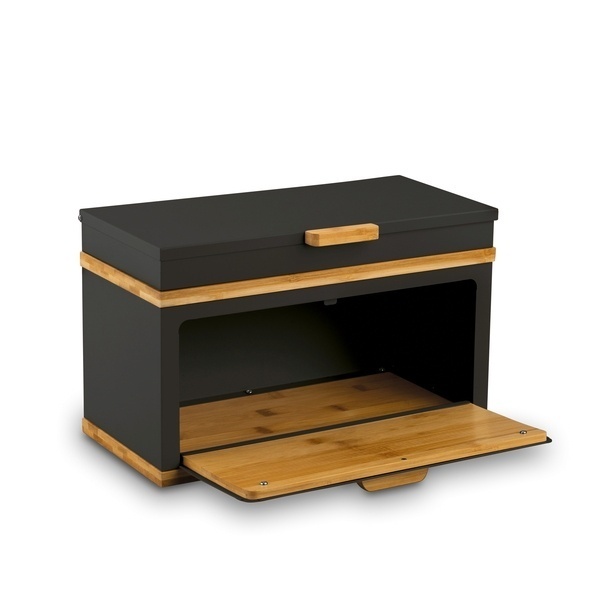 Chlebak stalowy dwupoziomowy Konighoffer Artesano 38 x 18 x 23 cm czarny
