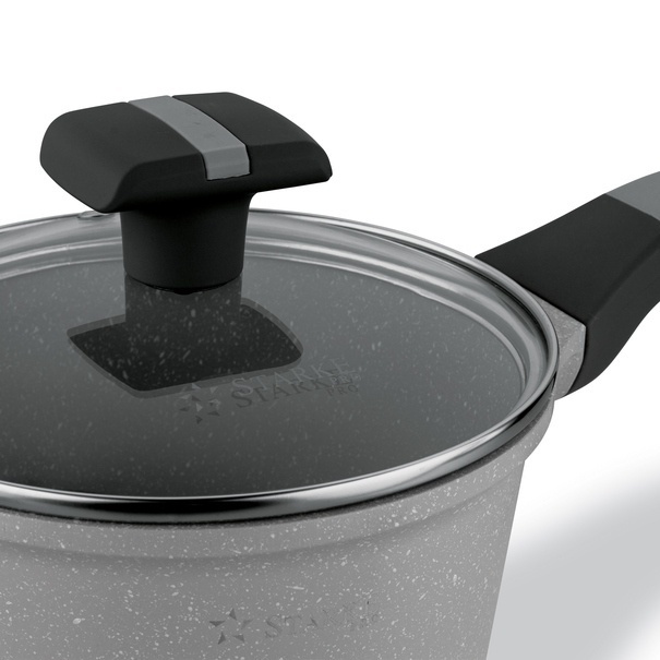 Zestaw garnk&oacute;w na indukcję marmurowych Starke Pro Musse Grey 10 element&oacute;w