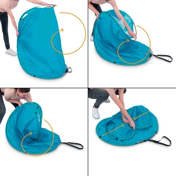 Namiot plażowy samorozkładający pop-up Tadar Seasound 190 x 120 x 90 cm niebieski