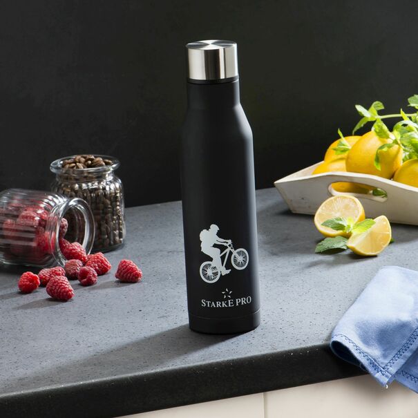 Butelka termiczna Starke Pro Explorer 750 ml czarna ze stali nierdzewnej
