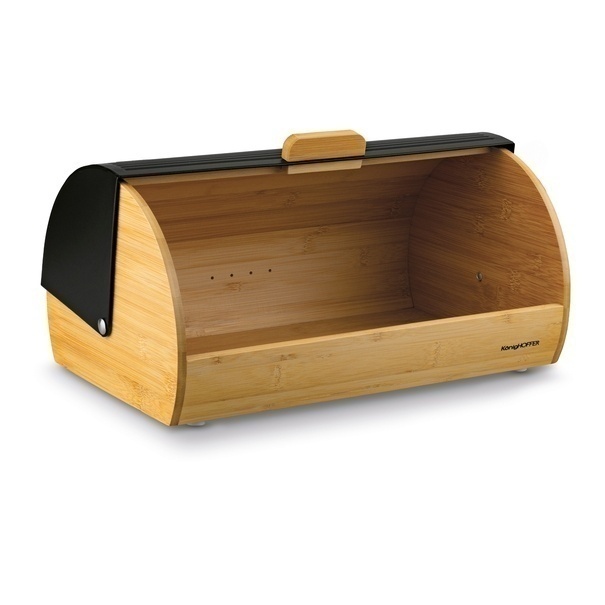 Chlebak bambusowy Konighoffer Nero 39 x 25,5 x 19 cm czarny