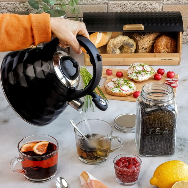 Czajnik na gaz i indukcję Tadar Crystal 3 l czarny mat