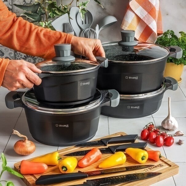 Garnek na indukcję z pokrywką Starke Pro Octagon 4,2 l