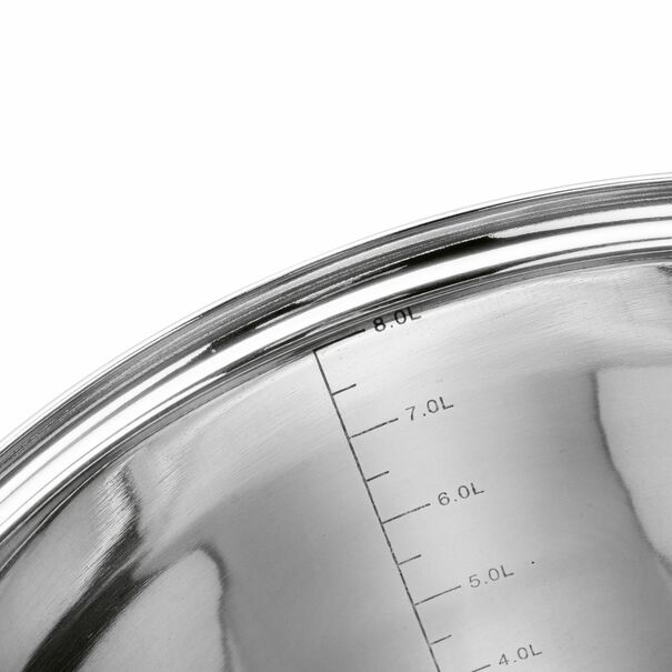 Garnek prosty ze stali nierdzewnej z pokrywką Tadar 8 litr&oacute;w