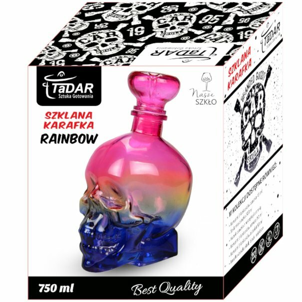 Karafka do whisky Tadar Scull 750 ml tęczowa