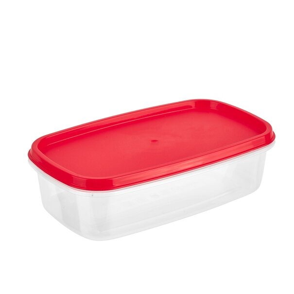 Komplet 4 pojemnik&oacute;w prostokątnych Plastic Forte mix kolor&oacute;w
