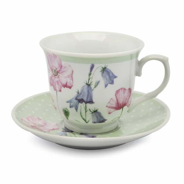 Komplet dw&oacute;ch filiżanek do kawy ze spodkami Tadar Bella Feguro Fiori 250 ml