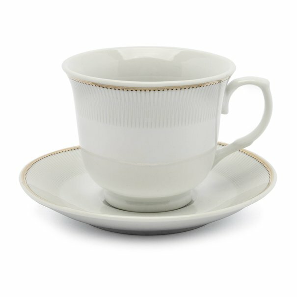Komplet dw&oacute;ch filiżanek do kawy ze spodkami Tadar Bella Feguro Modelli 250 ml