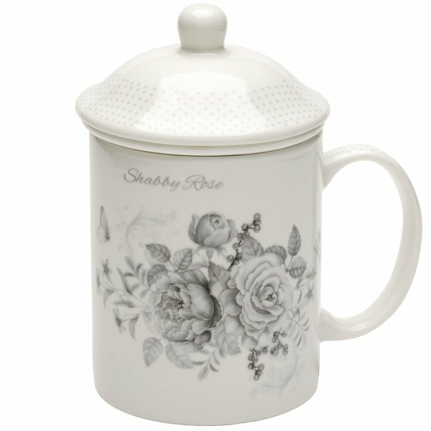 Kubek z zaparzaczem Tadar Shabby Rose 330 ml